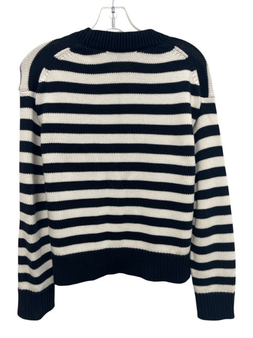 Veronica Beard Size XS Navy Blue, Brown, White Cotton Long Sleeve Sweater Navy Blue, Brown, White / XS