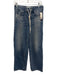 Rag & Bone Size Small Medium Wash Cotton Elastic Drawstring Waist Wide Leg Pants Medium Wash / Small
