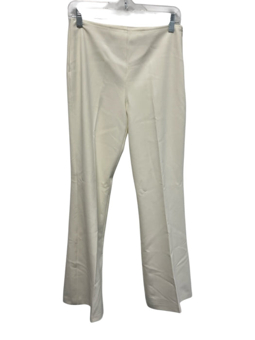 Trina Turk Size 2 Cream White Polyester Blend High Rise Side Zip Wide Leg Pants Cream White / 2