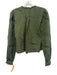 Love The Label Size Small Green Cotton Long puff sleeve Lace Detail Ruffles Top Green / Small