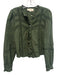 Love The Label Size Small Green Cotton Long puff sleeve Lace Detail Ruffles Top Green / Small