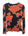 Anna Cate Size Small Blue, Pink, Beige Viscose Long Sleeve Abstract Print Top Blue, Pink, Beige / Small
