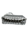 Clare V Silver Leather Zip Close Woven Crossbody Strap Bag Silver / Small