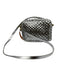 Clare V Silver Leather Zip Close Woven Crossbody Strap Bag Silver / Small