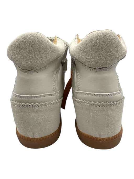 Silent D Shoe Size 39 White Leather Upper Suede Velcro Gum Sole Mid Top Sneakers White / 39
