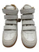 Silent D Shoe Size 39 White Leather Upper Suede Velcro Gum Sole Mid Top Sneakers White / 39