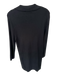 Lalavon Size M Black Viscose Blend Long Sleeve Button Detail Ribbed Collar Dress Black / M