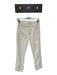 Tory Burch Size 27 Cream Cotton Blend Denim Zip Fly Embroidered Ankles Jeans Cream / 27
