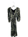Banana Republic Size XS Green & Cream Polyester Long Sleeve V Neck Tie Dye Dress Green & Cream / XS