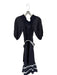 Sachin & Babi Size XS Linen Long Sleeve Off the Shoulder Tie Dye Detail Dress XS