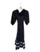Sachin & Babi Size XS Linen Long Sleeve Off the Shoulder Tie Dye Detail Dress XS