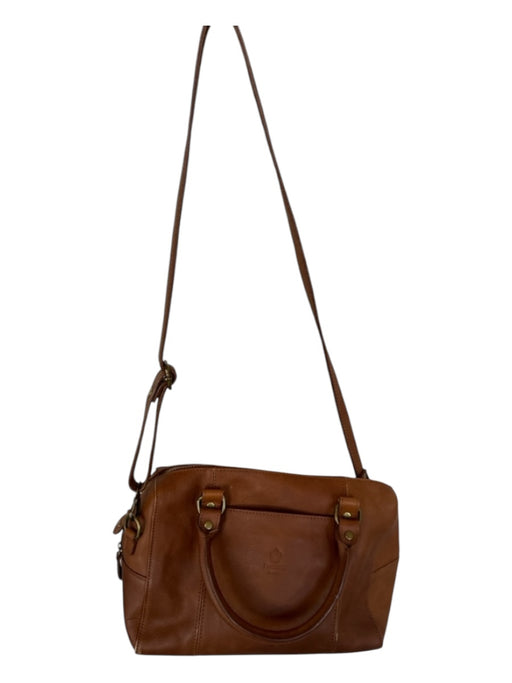 I Medici Brown Leather Top Handles Crossbody Strap Bag Brown / M