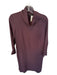 COS Size 6 Maroon Polyester Blend Long Sleeve Neck button Dress Maroon / 6