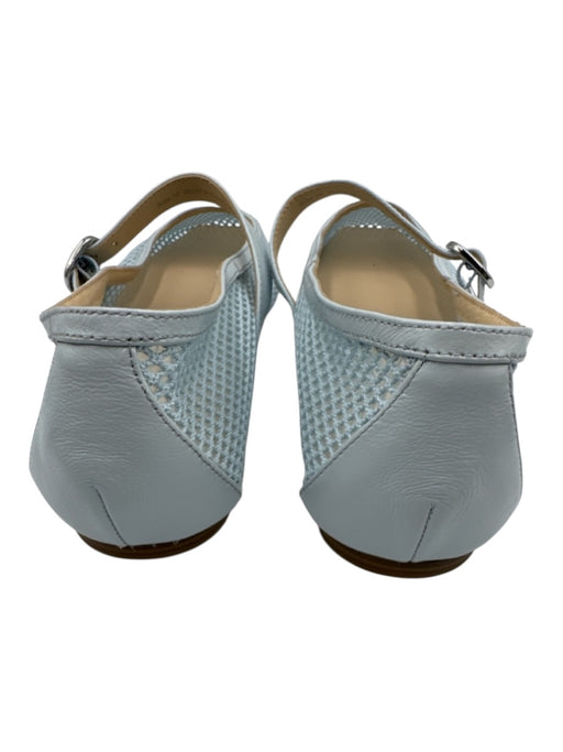 Dolce Vita Shoe Size 10 Baby Blue Mesh Lined Leather Strap Netting Flats Baby Blue / 10