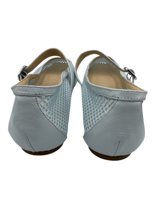 Dolce Vita Shoe Size 10 Baby Blue Mesh Lined Leather Strap Netting Flats Baby Blue / 10