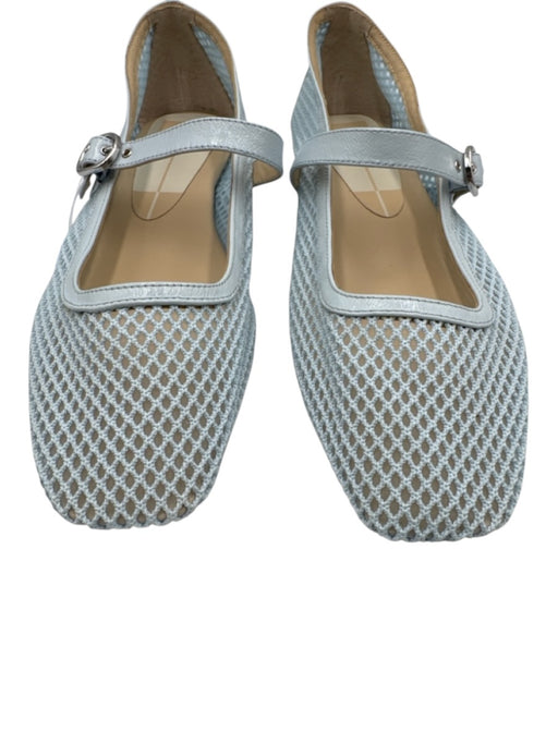 Dolce Vita Shoe Size 10 Baby Blue Mesh Lined Leather Strap Netting Flats Baby Blue / 10