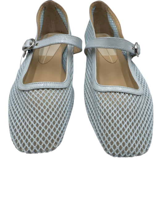 Dolce Vita Shoe Size 10 Baby Blue Mesh Lined Leather Strap Netting Flats Baby Blue / 10
