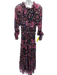 Cleobella Size XS Black, Purple & Multi Viscose & Cotton Floral Dress Black, Purple & Multi / XS
