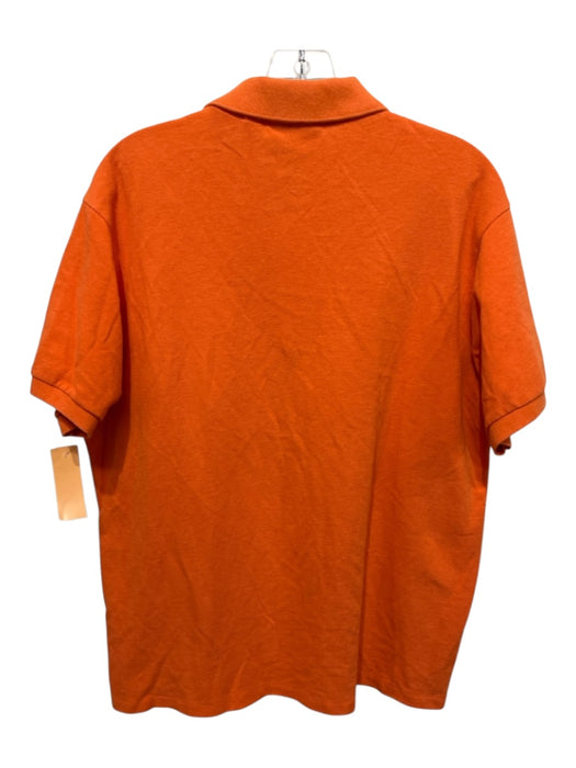 Lacoste Size XL Orange Cotton Solid Polo Men's Short Sleeve Orange / XL