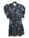 Ulla Johnson Size 00 Blue, Brown, White Cotton Blend Floral Mini Dress Blue, Brown, White / 00