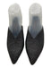 Banana Republic Shoe Size 7 Black Leather Lined Glitter Pointed Toe Mules Black / 7