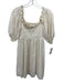 Cleobella Size XS White Cotton Smocked Bodice Eyelet Lace Puff Sleeve Mini Dress White / XS