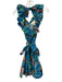Cleobella Size XS Blue Pink Green Cotton Ruffle Sleeves Floral Print Mini Dress Blue Pink Green / XS