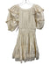 Ulla Johnson Size 00 Ivory Cotton Puff Short Sleeve Tiered Skirt Mini Dress Ivory / 00