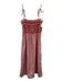 J Crew Size XS Red & White Cotton Spaghetti Strap Stripe Smocked Bodice Dress Red & White / XS