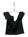 Antonio Melani Size 6 Black Polyester Blend Sleeveless Back Zip Overlay Top Black / 6
