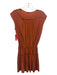 Ramy Brook Size XS Burnt Orange Polyester Sleeveless Surplice Tiered Dress Burnt Orange / XS