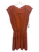 Ramy Brook Size XS Burnt Orange Polyester Sleeveless Surplice Tiered Dress Burnt Orange / XS