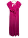 Marie Oliver Size 4 Hot pink Rayon & Silk Off Shoulder V Neck Tie Back Dress Hot pink / 4