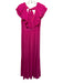 Marie Oliver Size 4 Hot pink Rayon & Silk Off Shoulder V Neck Tie Back Dress Hot pink / 4