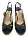 Jimmy Choo Shoe Size 38.5 Black & Beige Leather Upper Criss Cross Sandals Black & Beige / 38.5