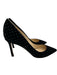 Jimmy Choo Shoe Size 38 Black & Silver Velvet Pointed Toe Dotted Mid Heel Pumps Black & Silver / 38