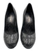 Chanel Shoe Size 38 Black Satin All Over Sequins Round Toe Satin Heel Logo Pumps Black / 38