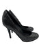 Chanel Shoe Size 38 Black Satin All Over Sequins Round Toe Satin Heel Logo Pumps Black / 38