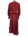 Zimmermann Size 1/S Burgundy Red Silk Long puff sleeve Wrap V Neck Maxi Dress Burgundy Red / 1/S