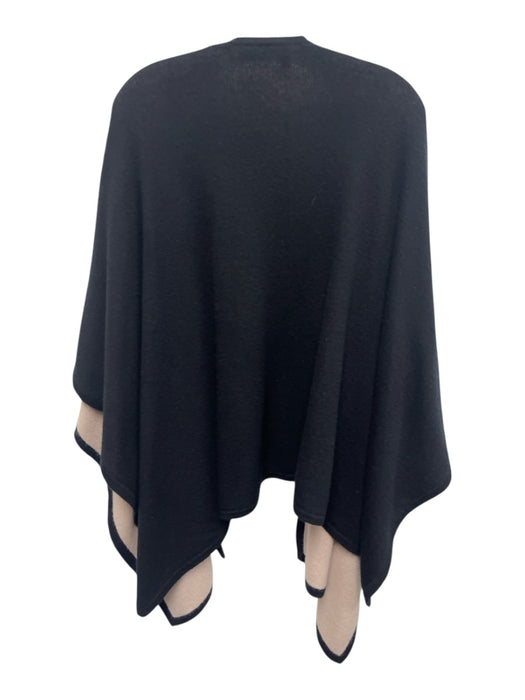 Neiman Marcus Black & Beige Cashmere Wrap Reversible Shawl Black & Beige / One Size