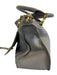 Chloe Gray Grain Leather Gold hardware Rolled Handles Zip Top Bag Gray / L