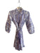 Jaipur Morni Size Small Lavendar Cotton Floral Half Button Collared Dress Lavendar / Small