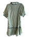 Pomander Place Size Small Light Green Rayon Pintuck Short Puff Sleeve Dress Light Green / Small