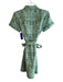 Hill House Size XS Green Cotton Blend Belt Paisley Print Button Down Dress Green / XS