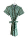 Hill House Size XS Green Cotton Blend Belt Paisley Print Button Down Dress Green / XS