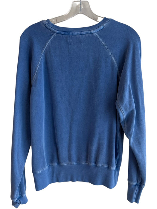 Zadig & Voltaire Size Small Blue & White Cotton Long Sleeve Crew Neck Sweatshirt Blue & White / Small