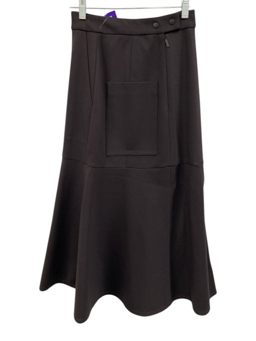 Tibi Size 00 Gray Rayon & Polyamide Maxi Front Slit Pockets Skirt Gray / 00