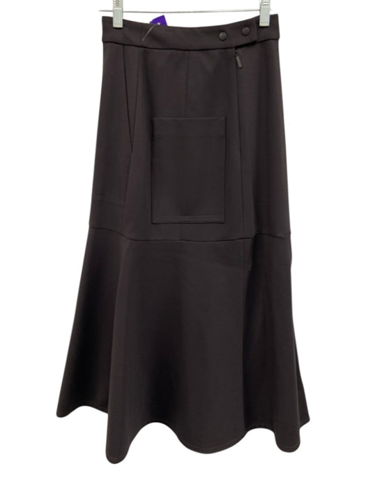 Tibi Size 00 Gray Rayon & Polyamide Maxi Front Slit Pockets Skirt Gray / 00
