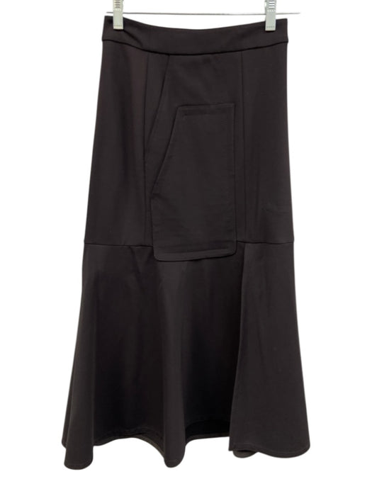 Tibi Size 00 Gray Rayon & Polyamide Maxi Front Slit Pockets Skirt Gray / 00