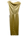 Billy J Size 8 Yellow Polyester Sleeveless Wide Neck Shimmer Midi Dress Yellow / 8